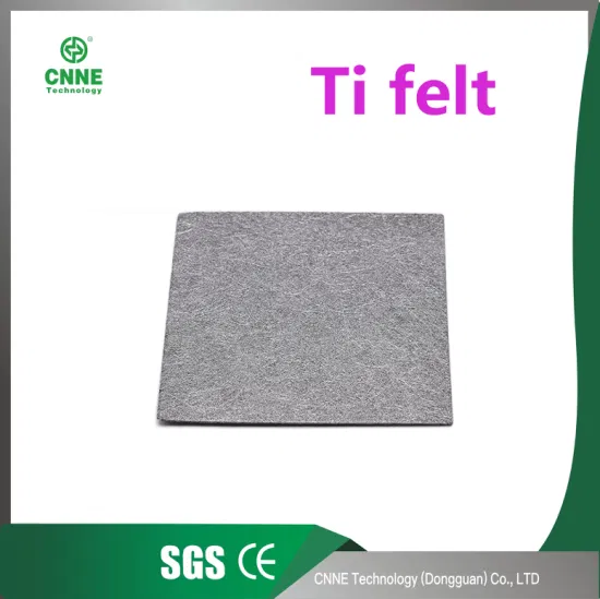 Feutre en fibre de titane à haute densité de courant, bonne Dissipation thermique, pour cellule électrolytique/électrolyseur/cellule d'électrolyse